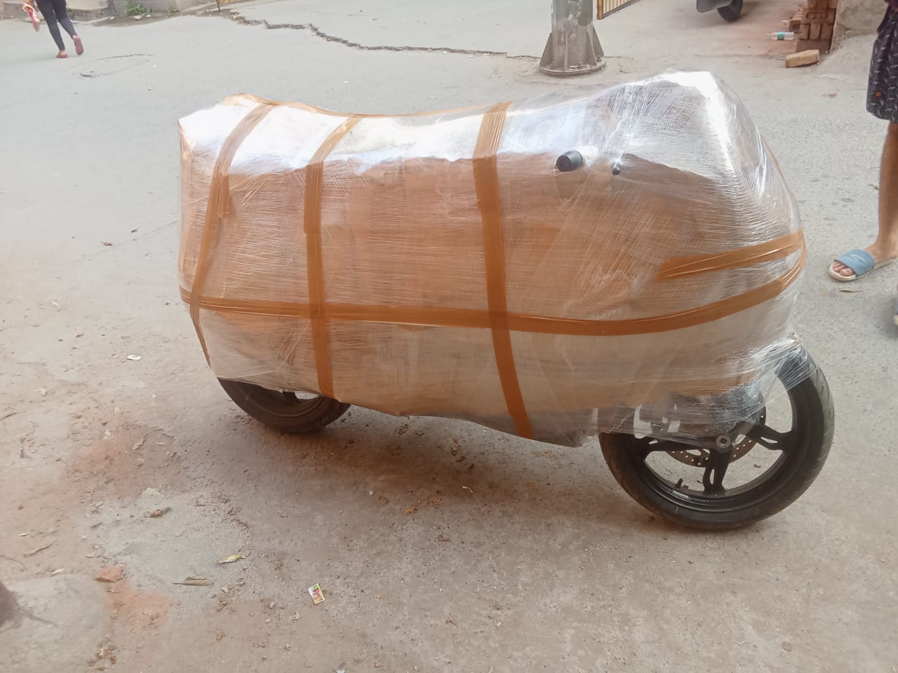 Insured goods packed for safe moving